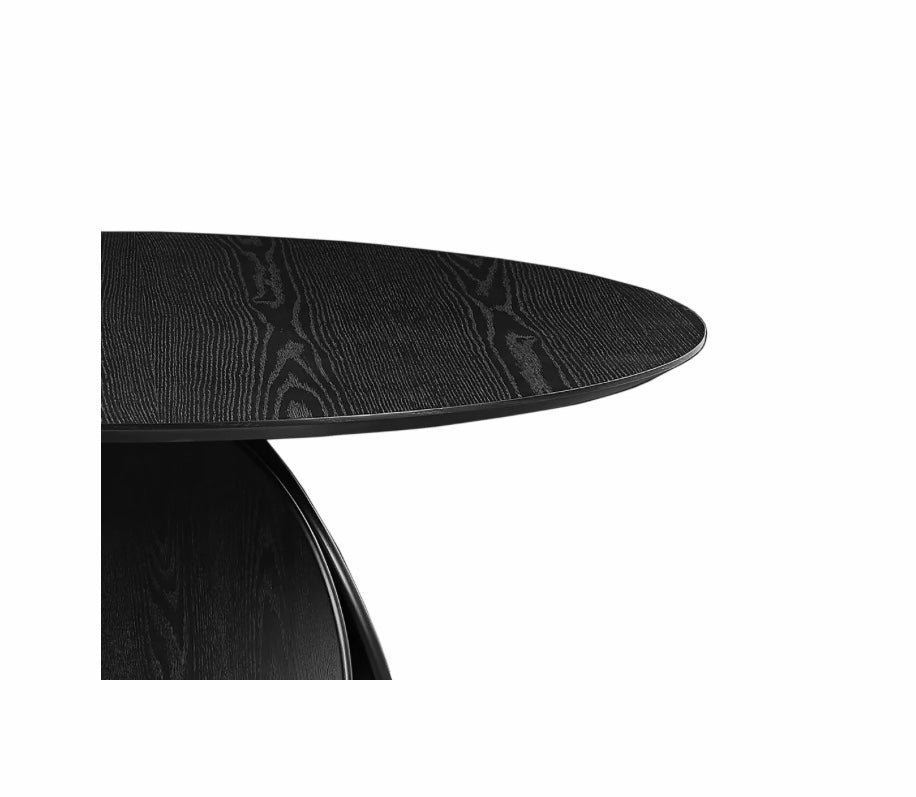 Emil Black Oak 
58" Round Dining Table