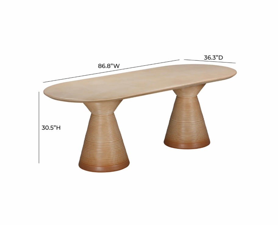 Fassa Terracotta
Indoor / Outdoor 87" Oval Dining Table