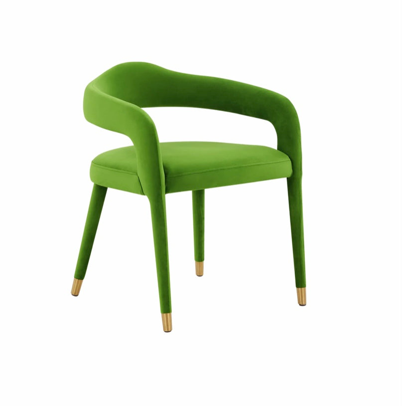 Lucia Green Velvet Dining Chair