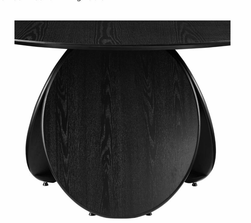 Emil Black Oak 
58" Round Dining Table