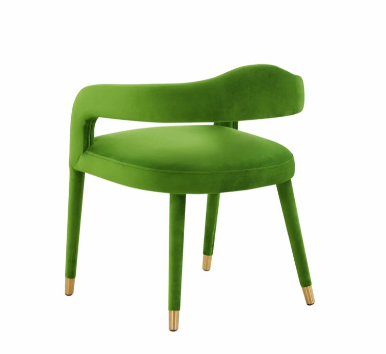 Lucia Green Velvet Dining Chair