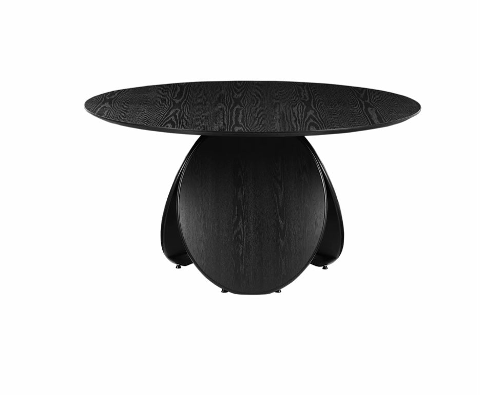 Emil Black Oak 
58" Round Dining Table