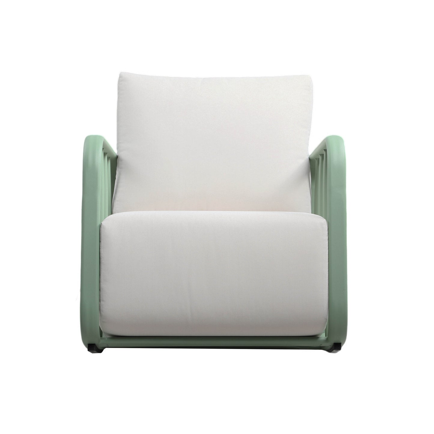 Violette Mint Green and Cream Outdoor Rocking Chair