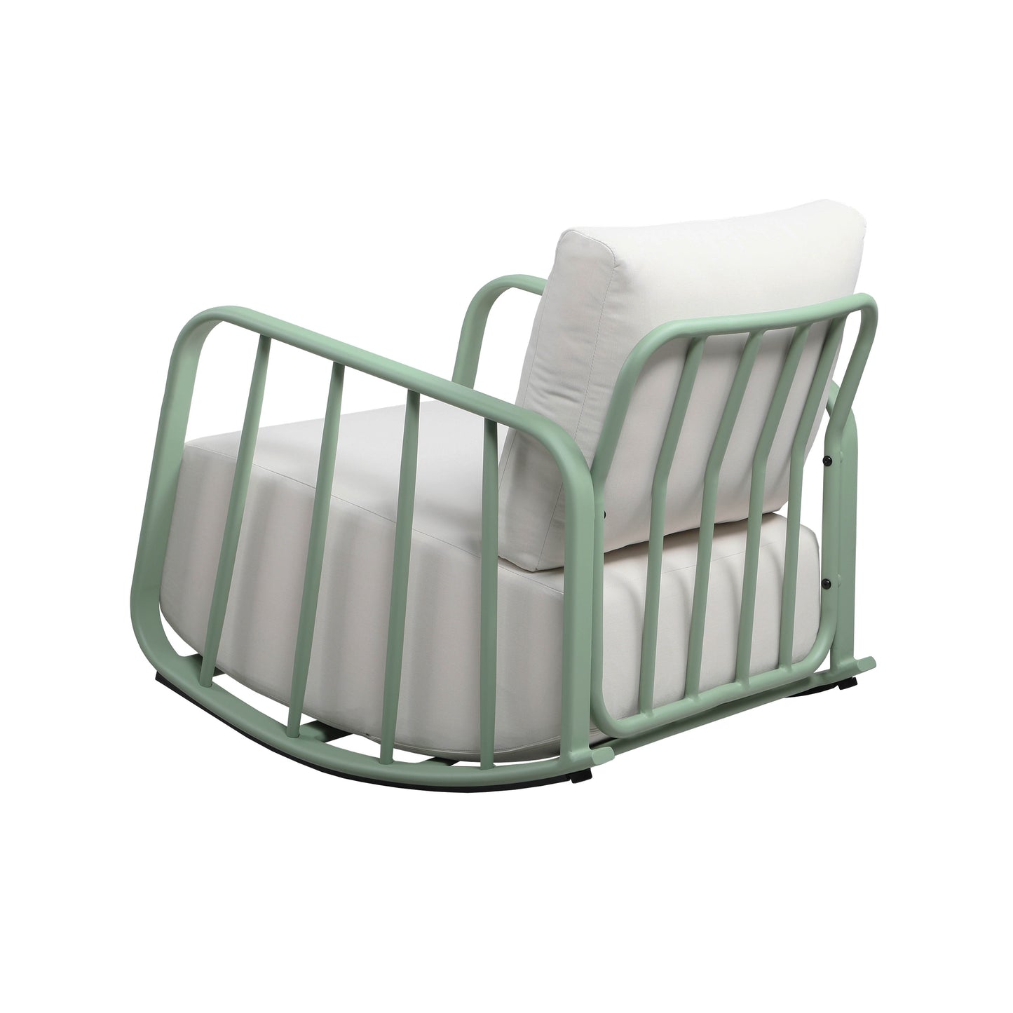 Violette Mint Green and Cream Outdoor Rocking Chair