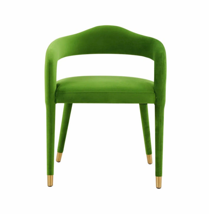 Lucia Green Velvet Dining Chair