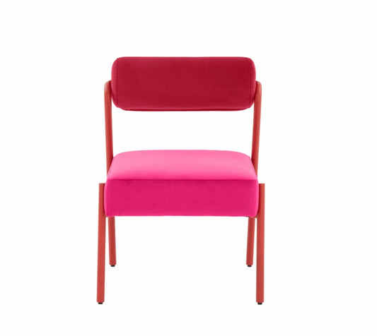 Jolene Hot Pink Velvet Dining Chair - Set Of 2