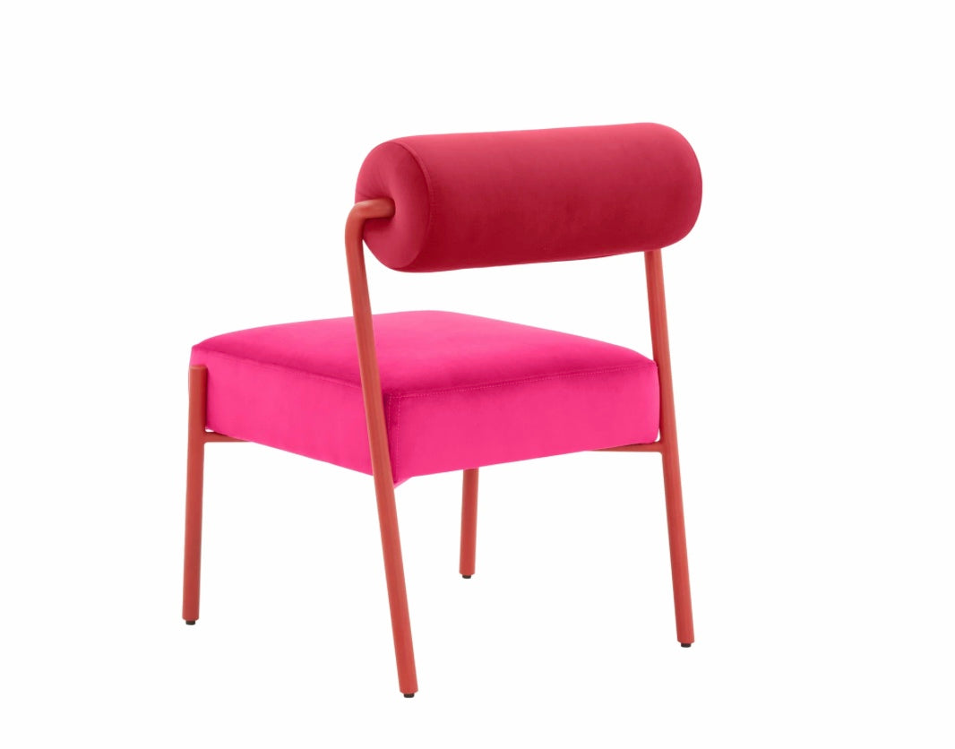 Jolene Hot Pink Velvet Dining Chair - Set Of 2