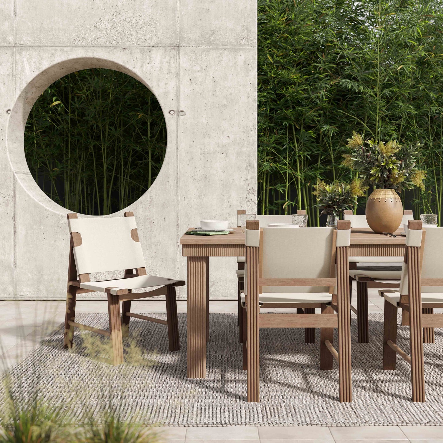 Cassie Natural Outdoor Rectangular Dining Table