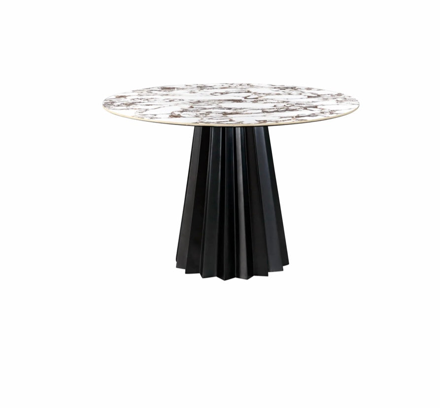 Jimena Marble Ceramic 47" Round Dining Table