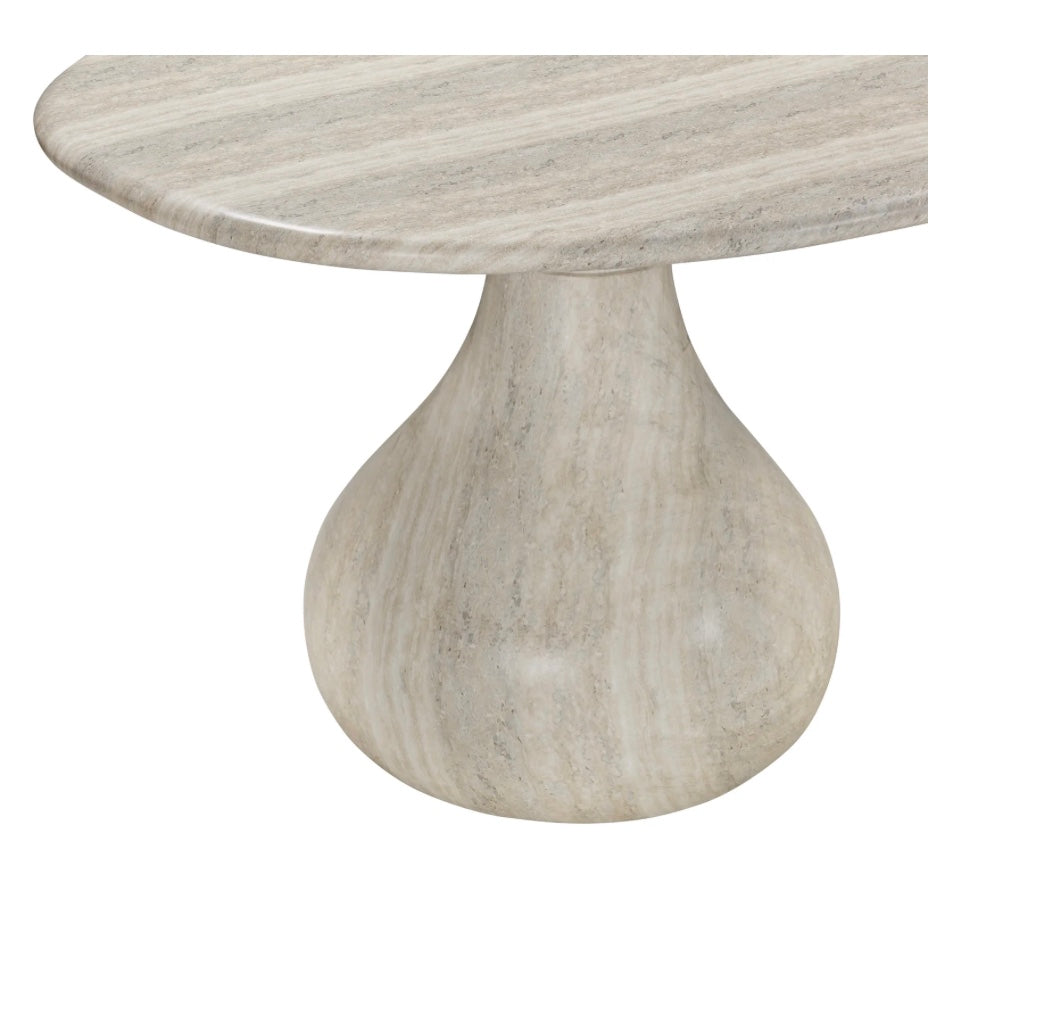 Smooch Faux
Travertine Indoor / Outdoor 87" Oval Dining Table