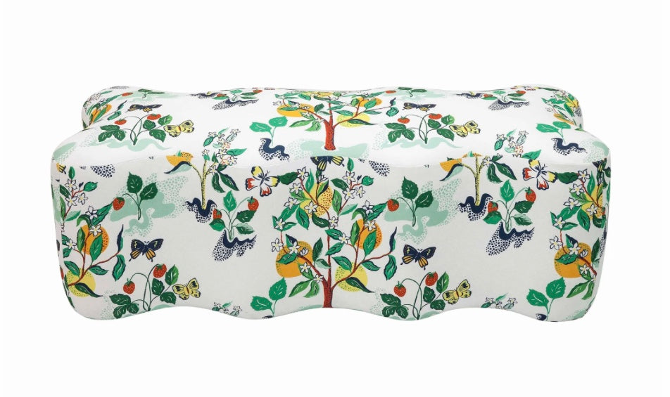 Field of Fruits Upholstered Bench