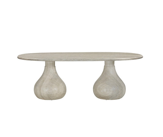 Smooch Faux
Travertine Indoor / Outdoor 87" Oval Dining Table