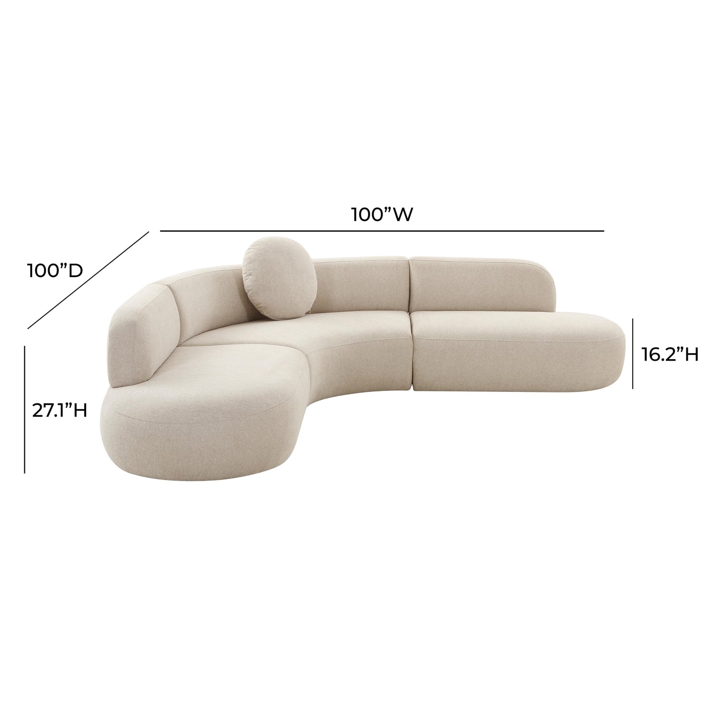 Broohah Upholstered
Sectional-Beige