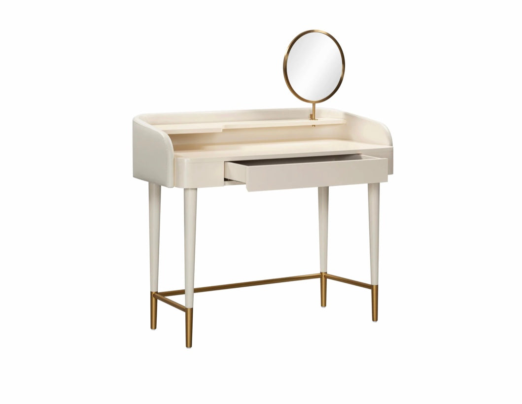 Penelope Vegan Leather Wrapped Vanity Desk