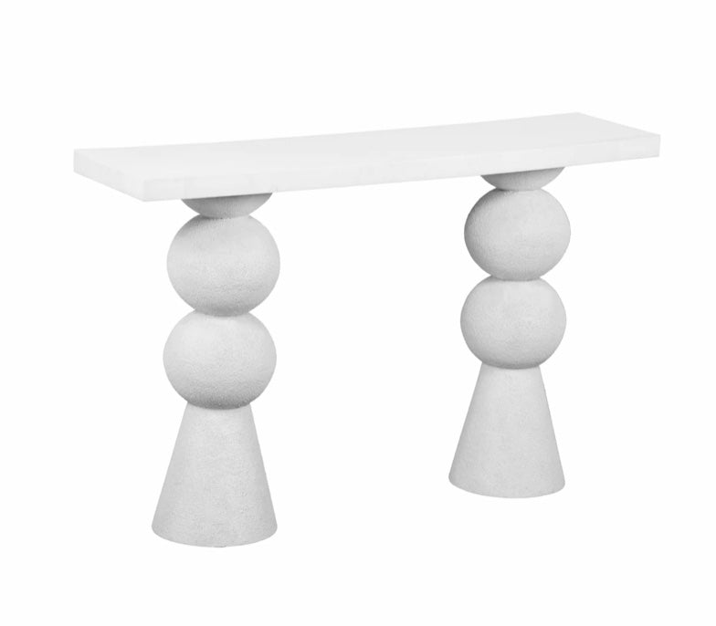 Lupita White Console Table