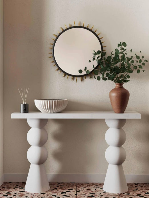 Lupita White Console Table