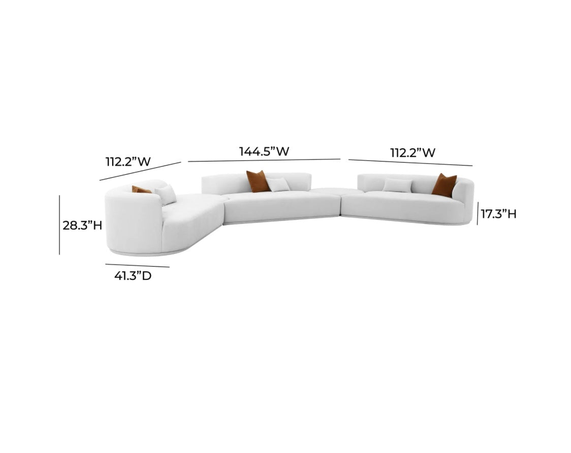 Fickle Boucle 5-Piece Modular Sectional