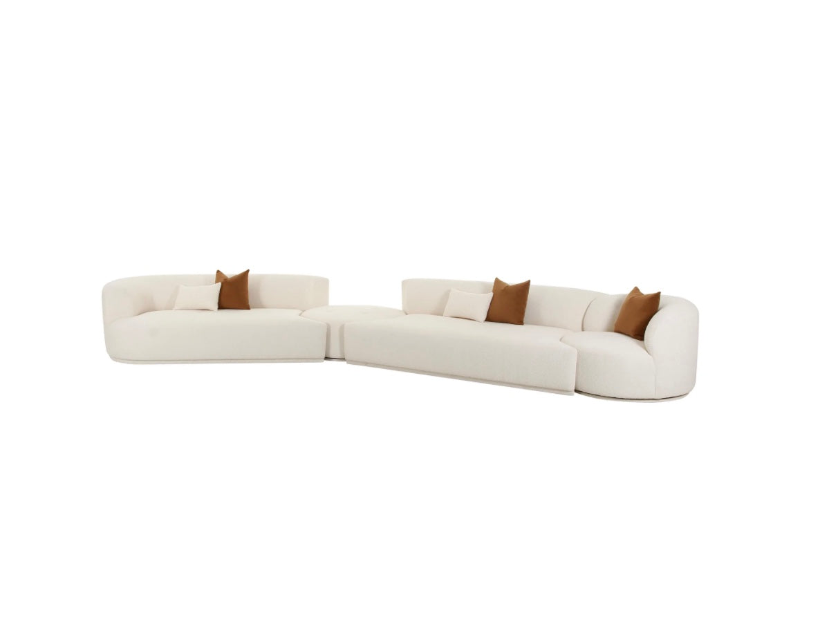 Fickle Boucle 4-Piece Modular Sectional