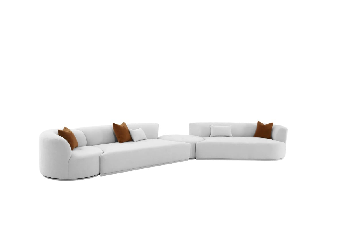 Fickle Boucle 4-Piece Modular Sectional