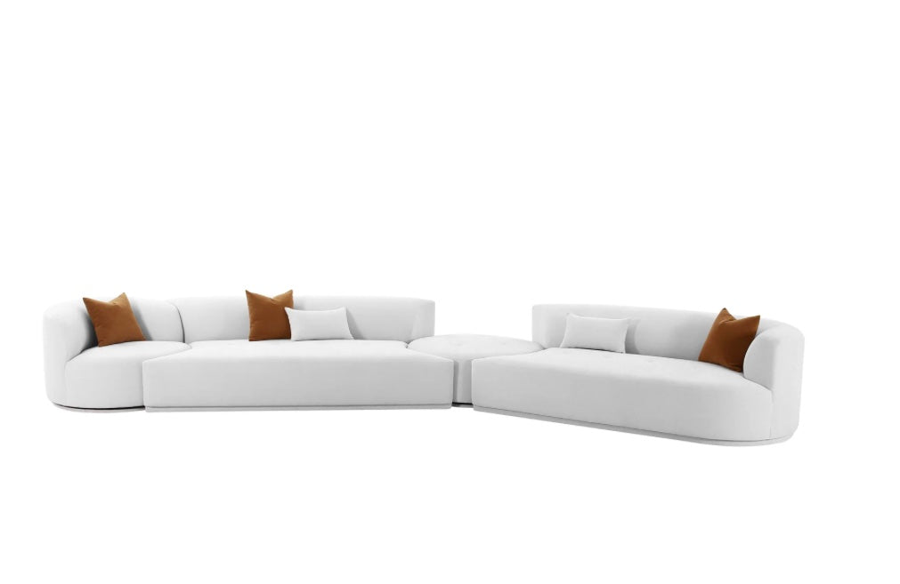 Fickle Boucle 4-Piece Modular Sectional