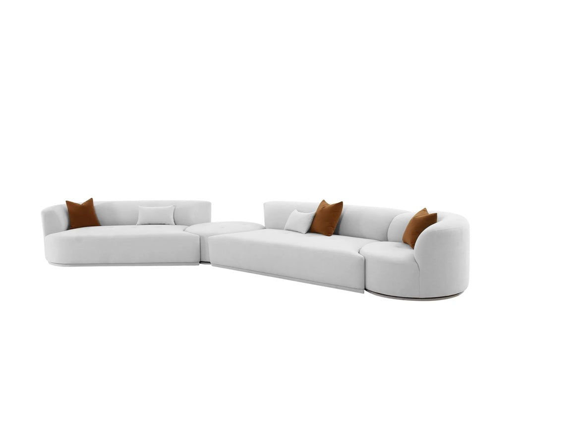 Fickle Boucle 4-Piece Modular Sectional